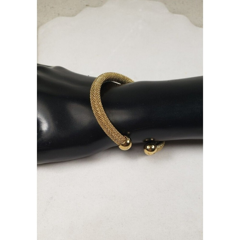Fossil 7" Bracelet Gold Tone Wrap Bracelet with Polished Gold Ball